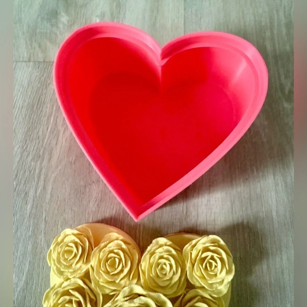 Roses Heart Container Valentine's Day 3D printed jewelry box gift